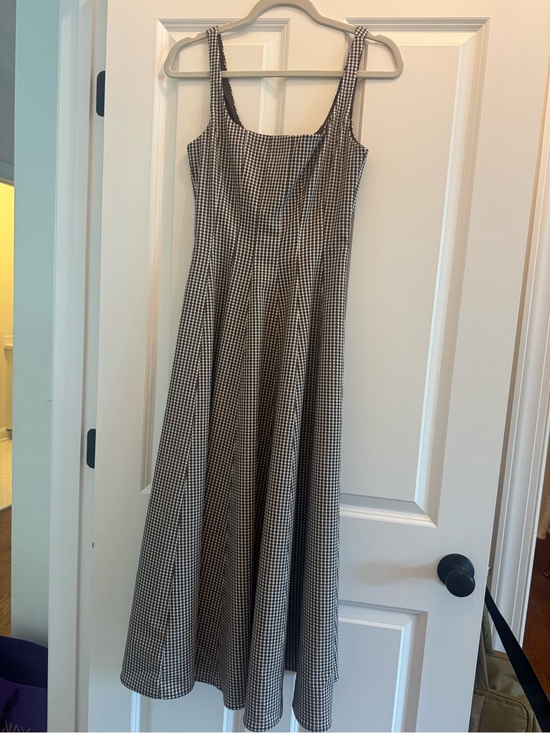 STAUD Dresses & Skirts - STAUD Black and White Gingham Midi Dress